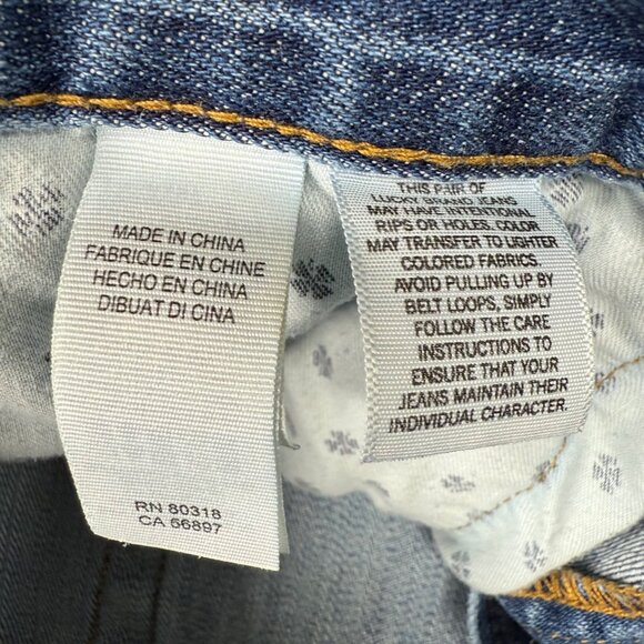 Lucky Brand Mens Size 40x30 Blue 361 Vintage Straight Jeans Light Wash Denim - Picture 8 of 10